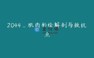 2044_肌肉彩绘解剖与扳机点