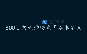 300_袁老师粉笔字基本笔画