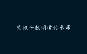 紫微斗数明境传承课
