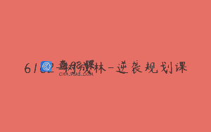 6162-树成林-逆袭规划课