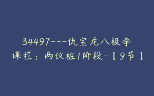 34497---仇宝龙八极拳课程：两仪桩1阶段-【9节】