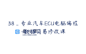 38_专业汽车ECU电脑编程-数据简易修改课