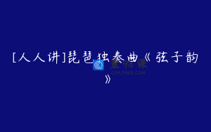 [人人讲]琵琶独奏曲《弦子韵》
