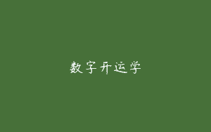 数字开运学
