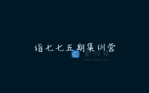 诣七七五期集训营