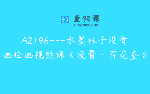 A2196—水墨林子没骨画绘画视频课《没骨·百花鉴》