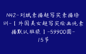 N42-刘斌素描超写实素描培训-【外国美女超写实绘画纯素描默认班级】-59900圆-15节