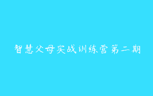 智慧父母实战训练营第二期