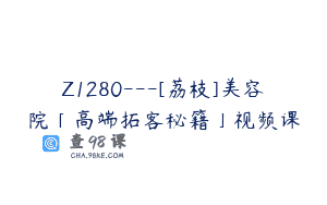 Z1280—[荔枝]美容院「高端拓客秘籍」视频课