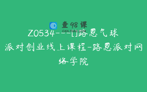 Z0534---[]路恩气球派对创业线上课程-路恩派对网络学院