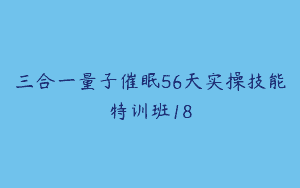 三合一量子催眠56天实操技能特训班18