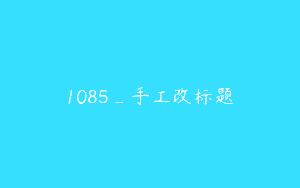 1085_手工改标题