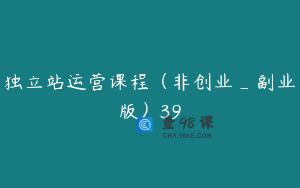 独立站运营课程（非创业_副业版）39