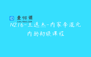 N216-王选杰-内家拳混元内劲初级课程