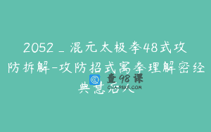 2052_混元太极拳48式攻防拆解-攻防招式寓拳理解密经典慧后人