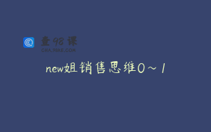 new姐销售思维0～1