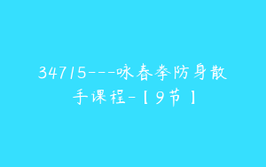 34715---咏春拳防身散手课程-【9节】