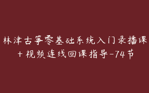林津古筝零基础系统入门录播课＋视频连线回课指导-74节