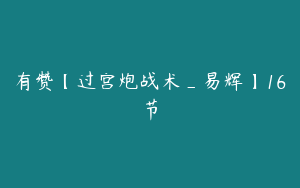 有赞【过宫炮战术_易辉】16节