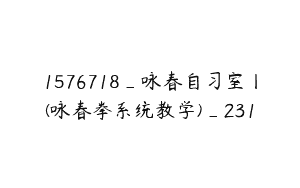 1576718_咏春自习室丨(咏春拳系统教学)_231