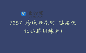 7257-跨境移花宫-链接优化拆解训练营1