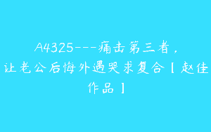 A4325---痛击第三者，让老公后悔外遇哭求复合【赵佳作品】