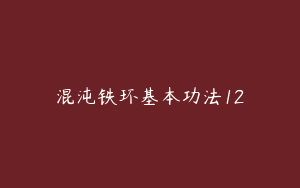 混沌铁环基本功法12
