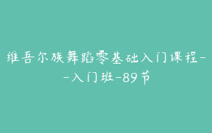 维吾尔族舞蹈零基础入门课程--入门班-89节