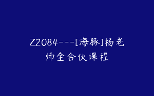Z2084—[海豚]杨老师全合伙课程