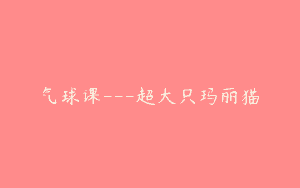 气球课—超大只玛丽猫