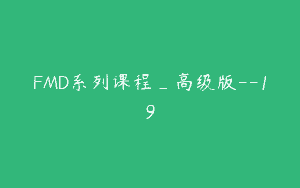 FMD系列课程_高级版–19