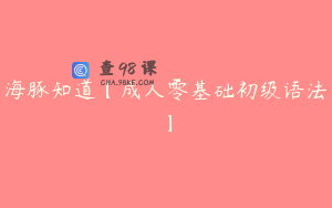 海豚知道【成人零基础初级语法】