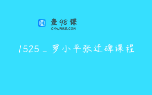 1525_罗小平张迁碑课程