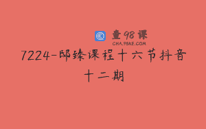 7224-邸臻课程十六节抖音十二期
