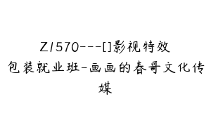 Z1570---[]影视特效包装就业班-画画的春哥文化传媒