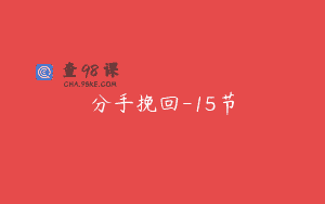分手挽回-15节