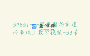 34831---张发智形意连环拳线上教学视频-33节