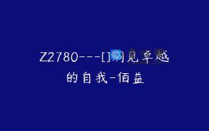 Z2780---[]洞见卓越的自我-佰益
