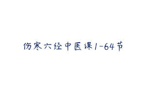 伤寒六经中医课1-64节