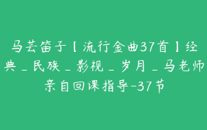 马芸笛子【流行金曲37首】经典_民族_影视_岁月_马老师亲自回课指导-37节