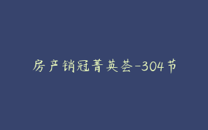 房产销冠菁英荟-304节
