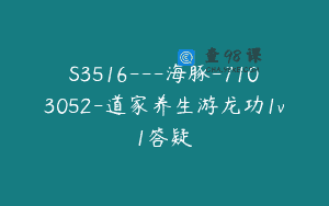 S3516—海豚-7103052-道家养生游龙功1v1答疑