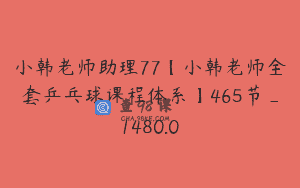 小韩老师助理77【小韩老师全套乒乓球课程体系】465节_1480.0