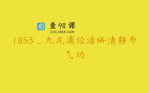 1853_九龙通经活络清静布气功