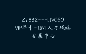 Z1832---[]VOSOVIP年卡-TINT人才战略发展中心