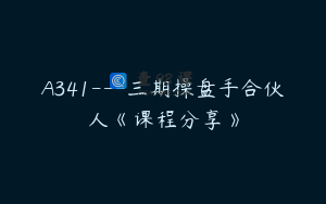 A341---三期操盘手合伙人《课程分享》