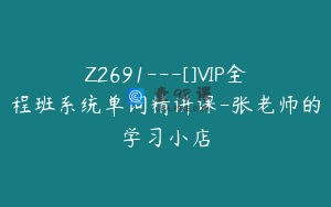 Z2691---[]VIP全程班系统单词精讲课-张老师的学习小店