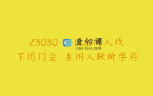 Z3030---[]左闲人线下闭门会-左闲人跃阶学府