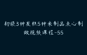 初级3种发糕5种米制品点心制做视频课程-55