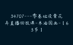 34707---零基础没骨花卉直播回放课-木涵国画-【63节】